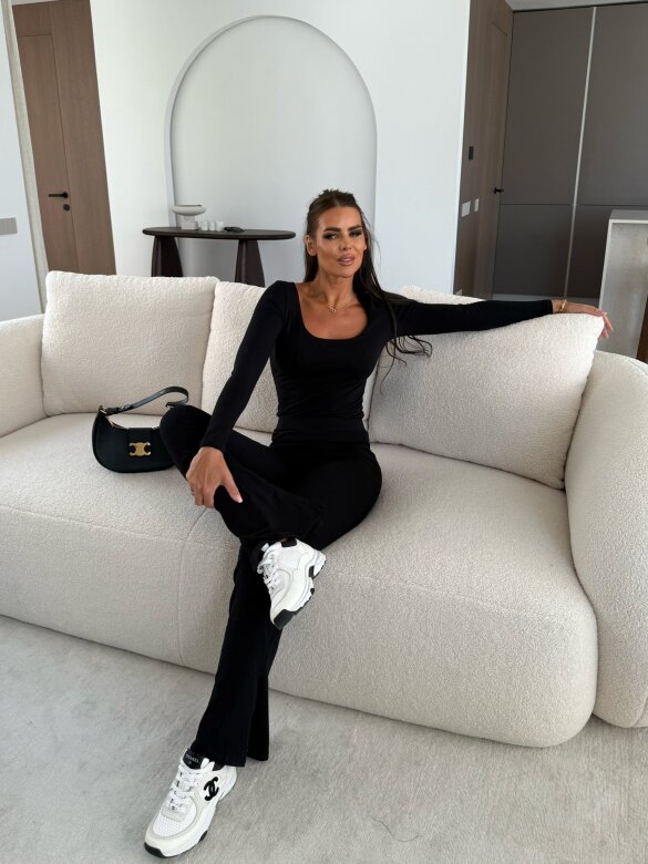 Legginsy Conte z rozcięciem czarne 