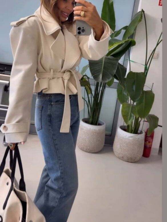 Kurtka Primavera jasnobeżowa 