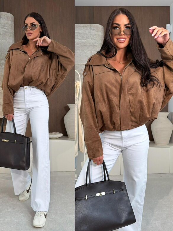 Kurtka Veneto zamszowa czekoladowa