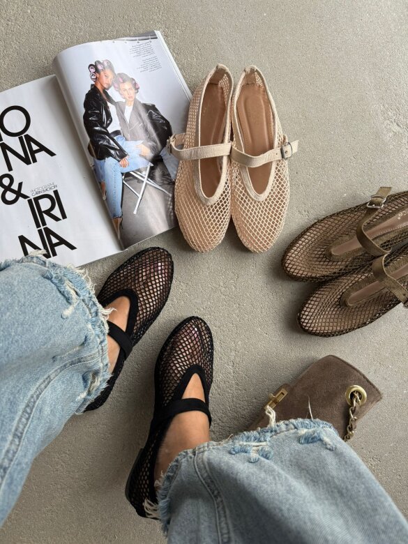 Baleriny Lazetti czarne