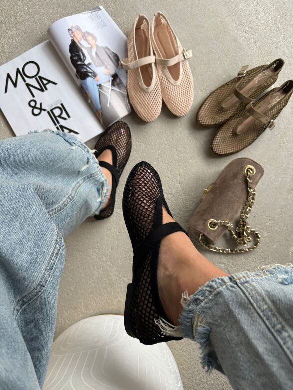 Baleriny Lazetti czarne