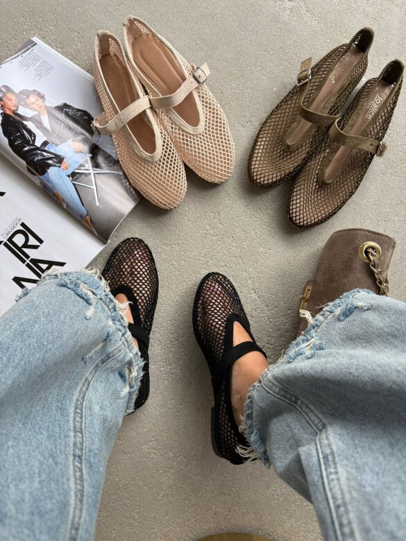 Baleriny Lazetti czarne