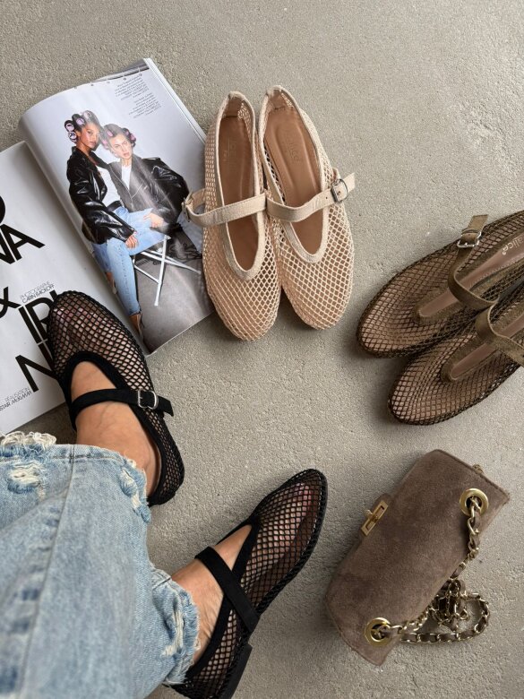 Baleriny Lazetti czarne