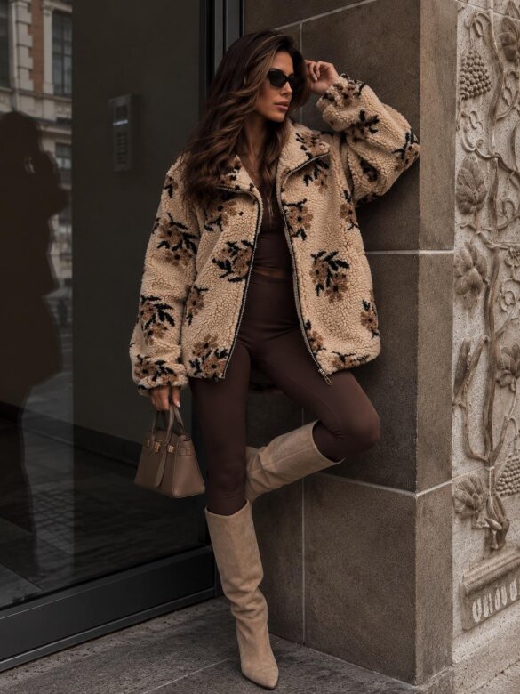 Jacket Teddie beige-brown