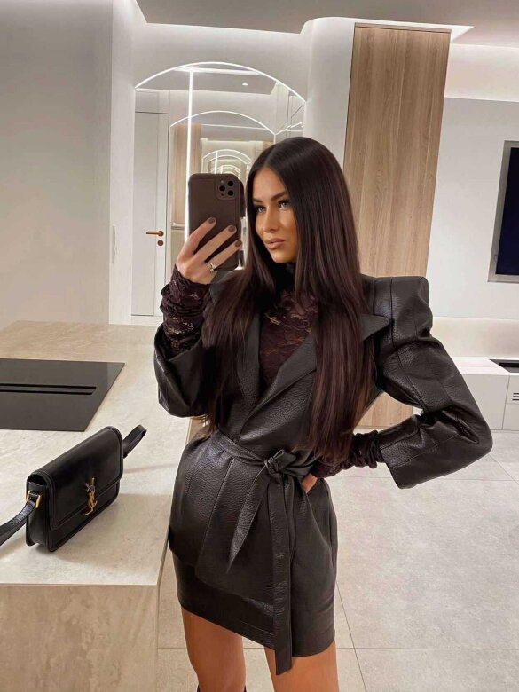 Ramoneska Meester eko skóra czekoladowa