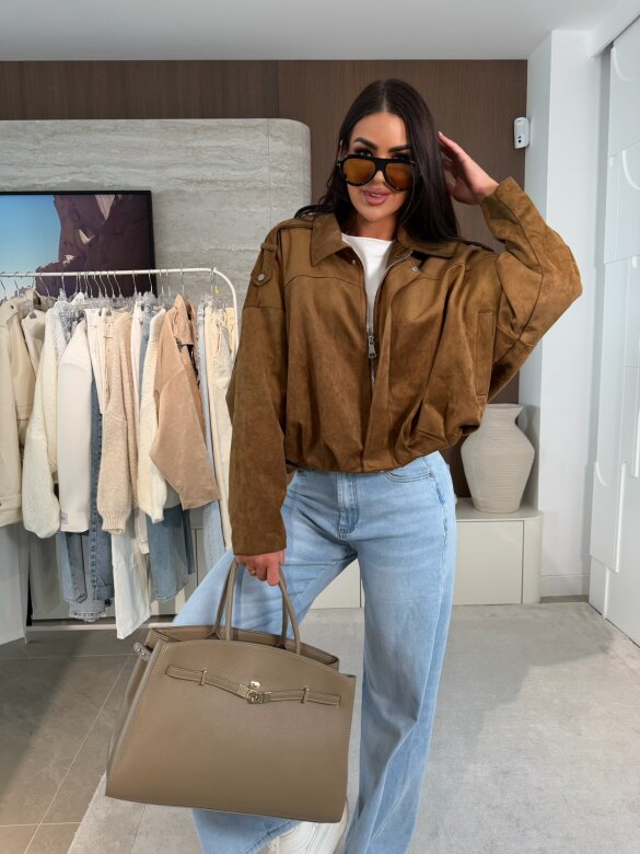 Kurtka Veneto zamszowa karmelowa