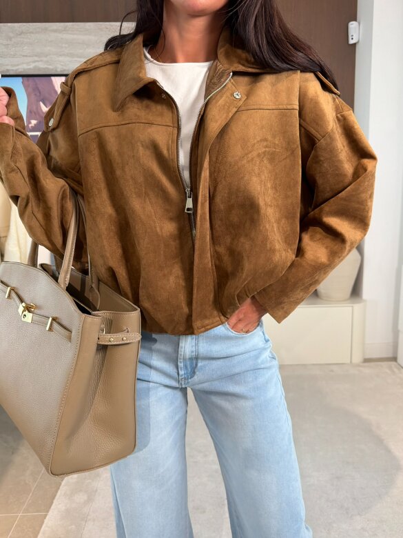 Kurtka Veneto zamszowa karmelowa