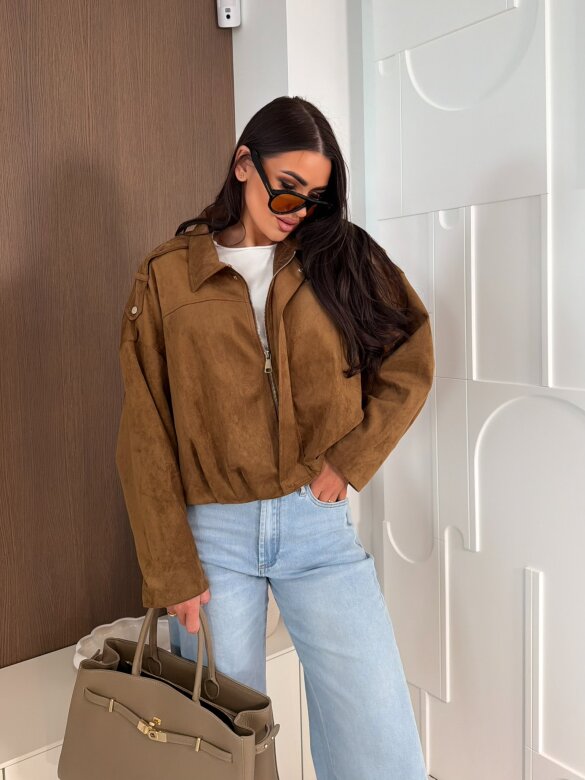 Kurtka Veneto zamszowa karmelowa