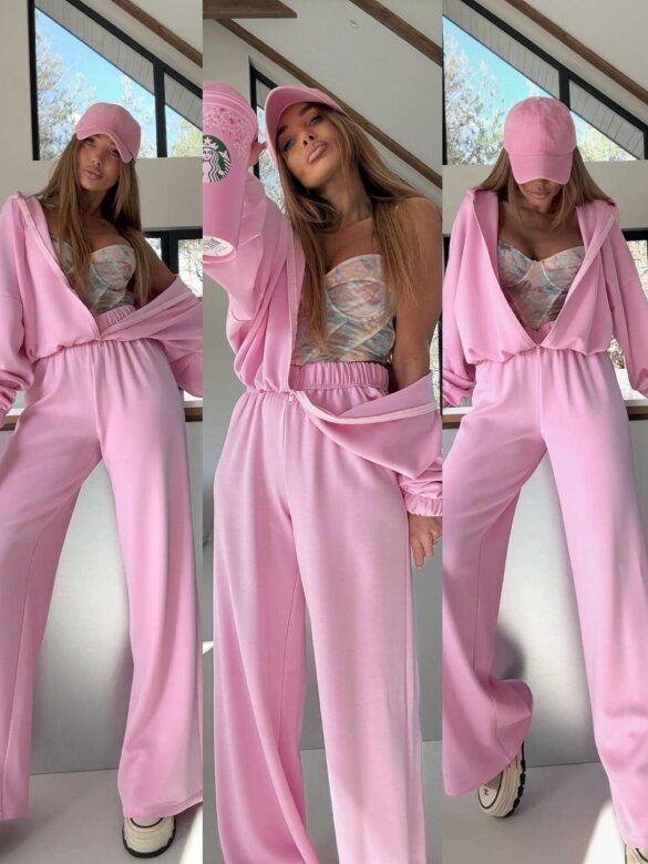 Komplet 2w1 Oddy różowy 