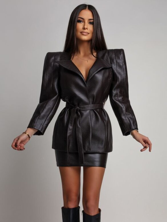 Spódniczka Meester eko skóra czekoladowa