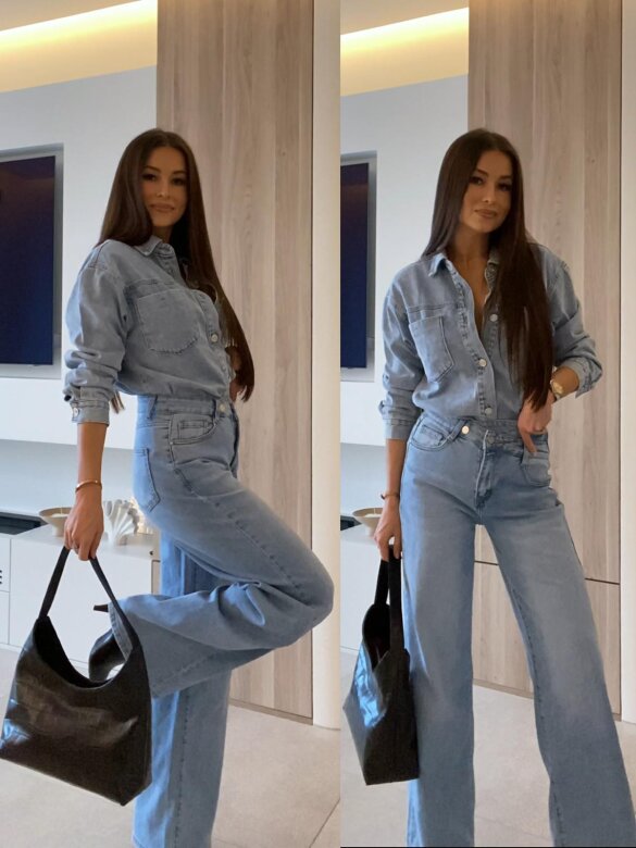 Spodnie Ravis jeans jasnoniebieskie