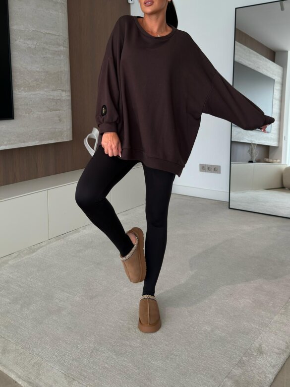 Blouse Wester cotton chocolate