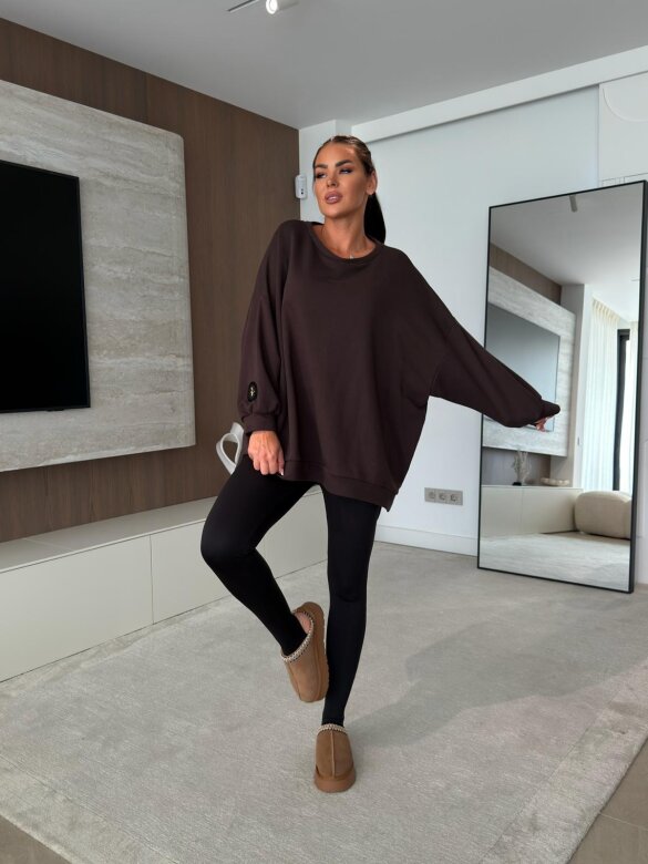 Blouse Wester cotton chocolate