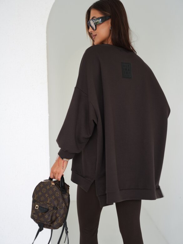 Blouse Wester cotton chocolate