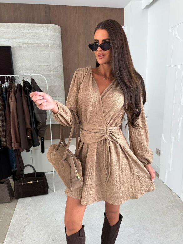 Sukienka Aline karmelowa 