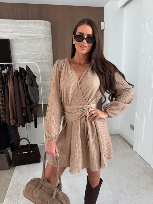 Sukienka Aline karmelowa 