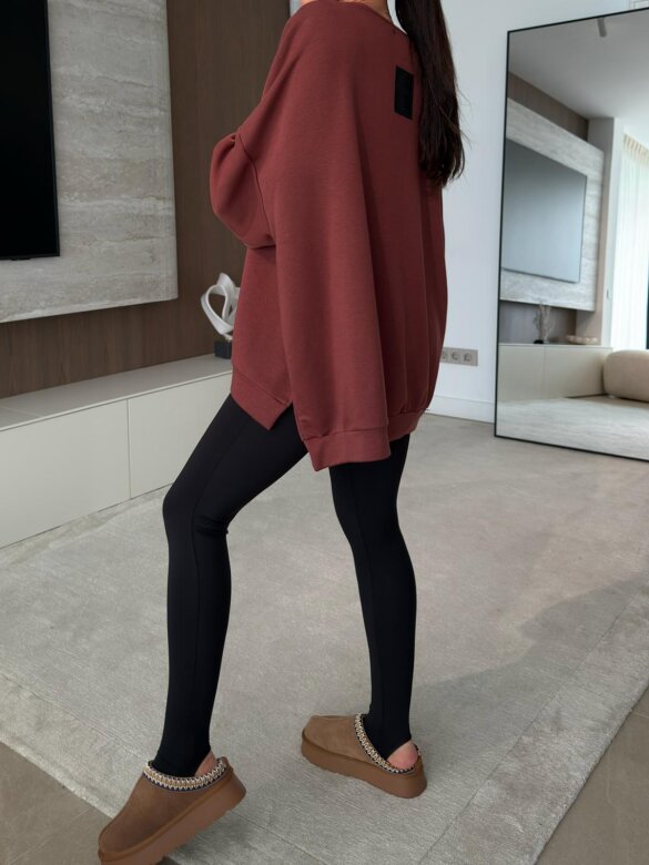 Bluza Wester bawełniana ceglasta 