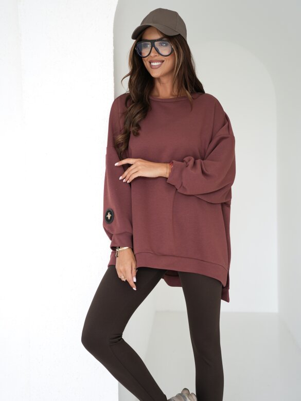 Bluza Wester bawełniana ceglasta 