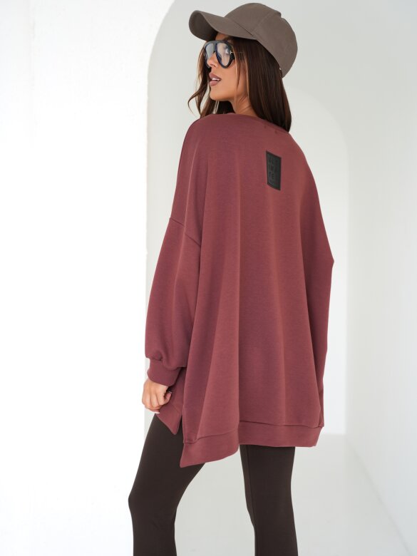 Bluza Wester bawełniana ceglasta 