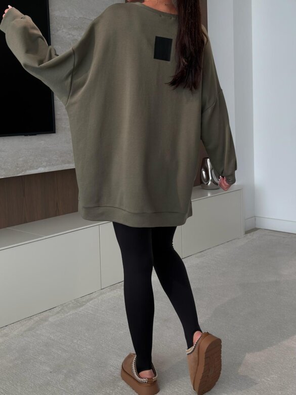 Bluza Wester bawełniana khaki 