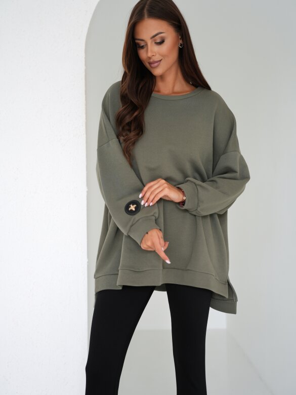 Bluza Wester bawełniana khaki 