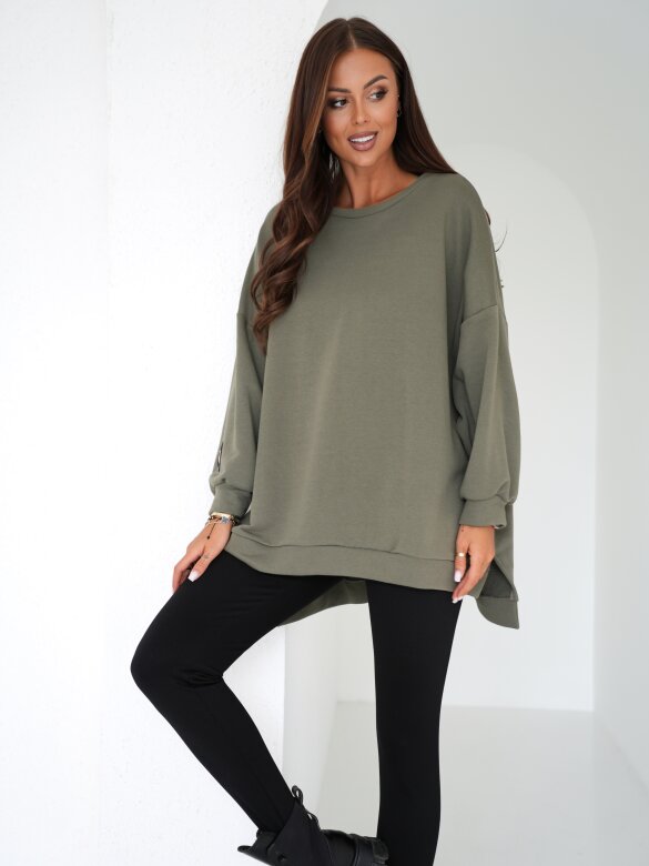 Bluza Wester bawełniana khaki 