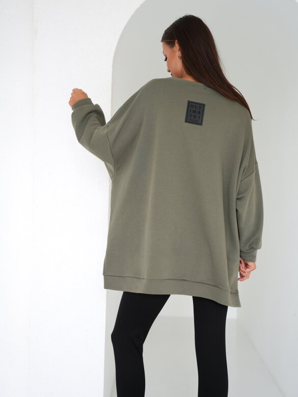 Bluza Wester bawełniana khaki 
