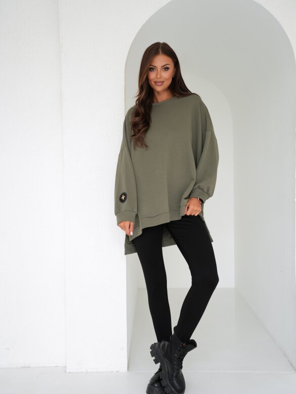 Bluza Wester bawełniana khaki 