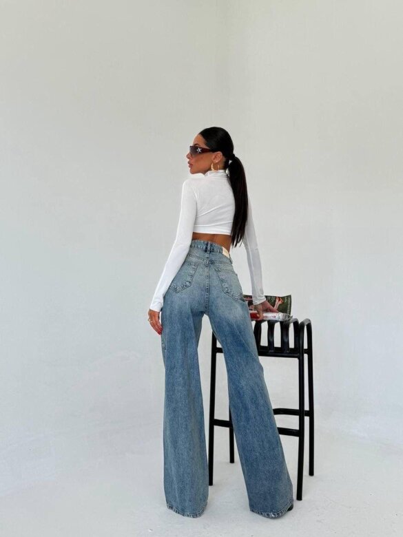Spodnie Garry jeans ciemnoniebieskie 