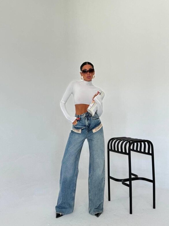 Spodnie Garry jeans ciemnoniebieskie 