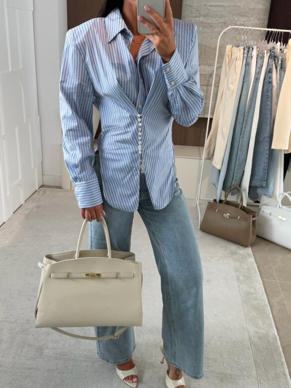 Koszula Basili w paski niebiesko-biała