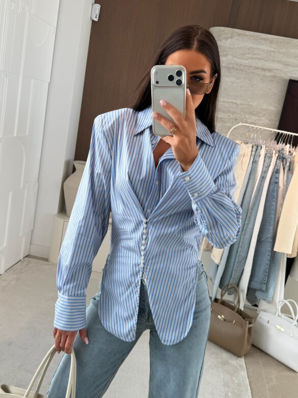 Koszula Basili w paski niebiesko-biała
