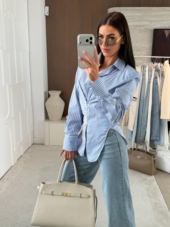 Koszula Basili w paski niebiesko-biała