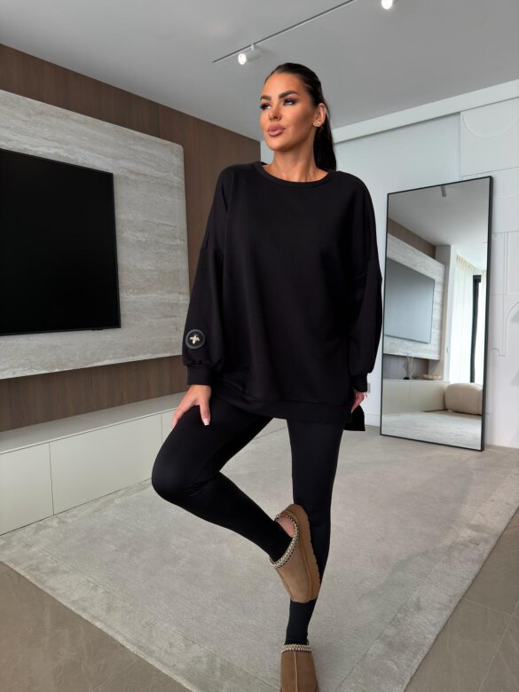 Blouse Wester cotton black