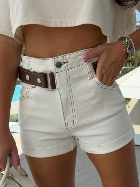 Spodenki Ollie jeans białe