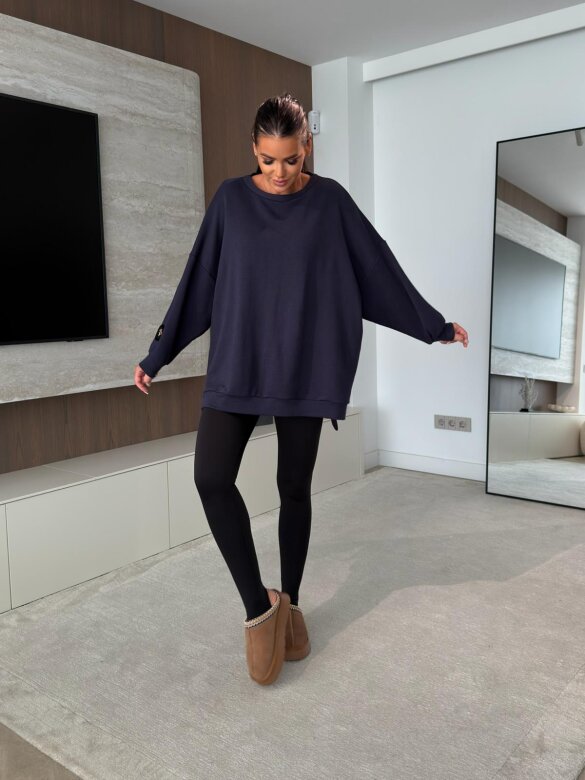 Blouse Wester cotton navy