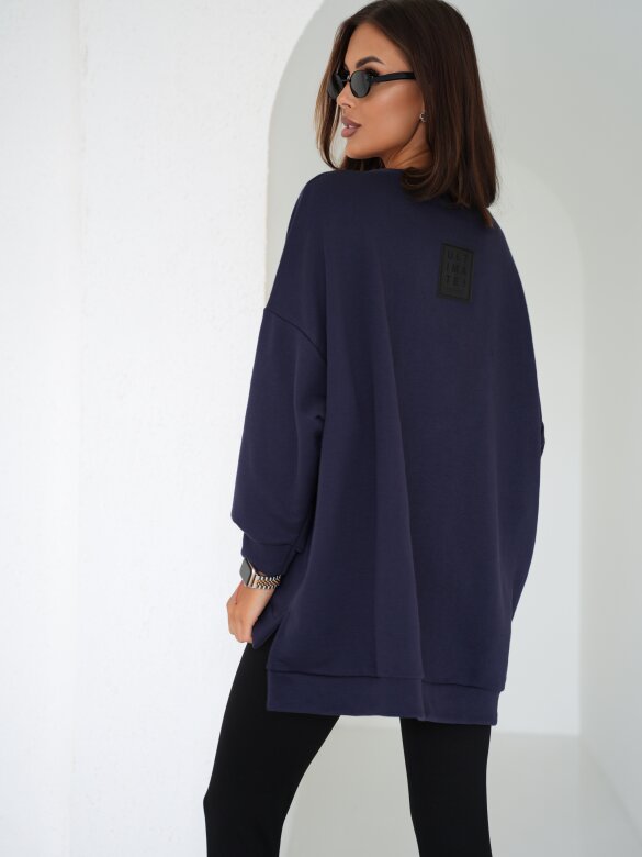 Blouse Wester cotton navy