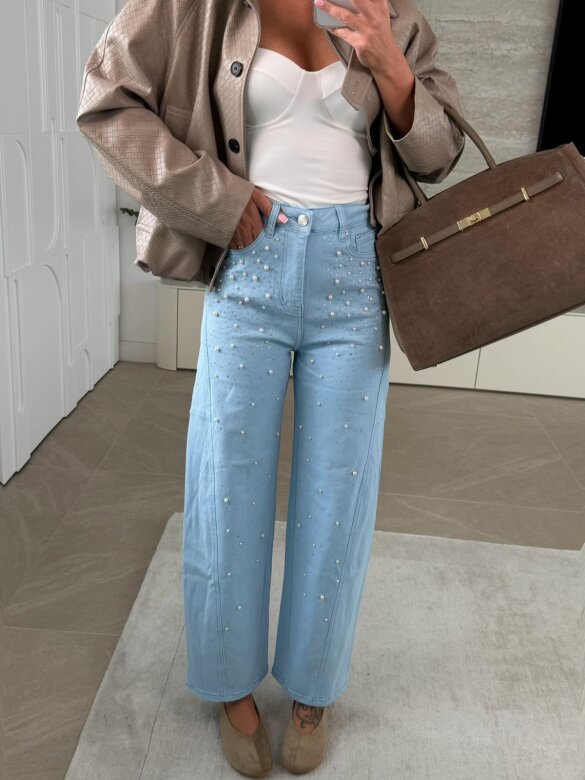 Spodnie Brio jeans błękitne 