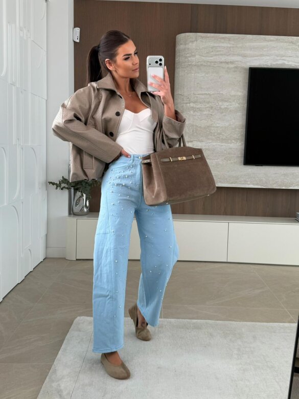 Spodnie Brio jeans błękitne 