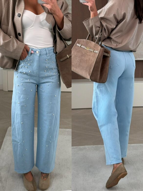 Spodnie Brio jeans błękitne 