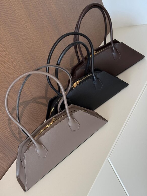 Bag Aurel leather taupe 