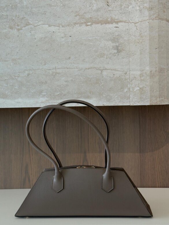 Bag Aurel leather taupe 
