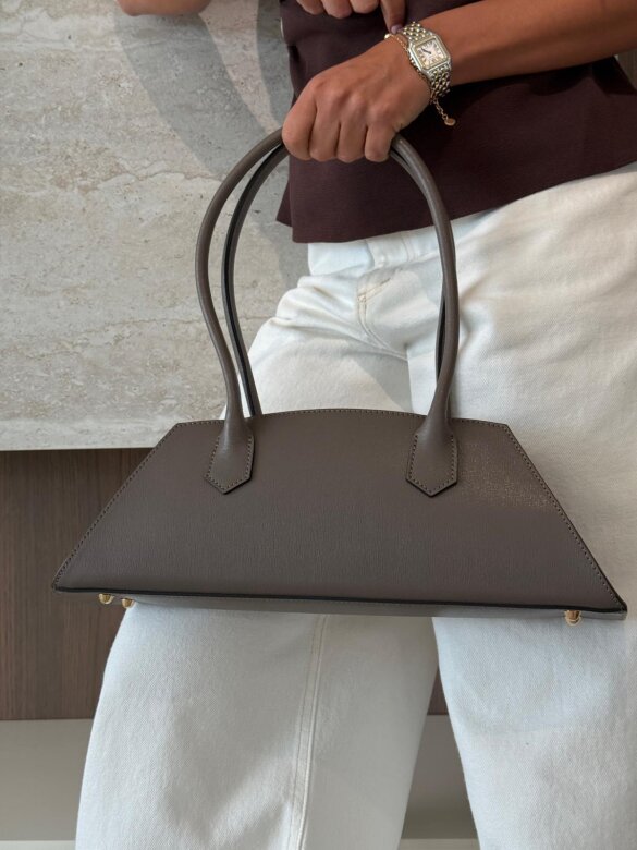 Bag Aurel leather taupe 