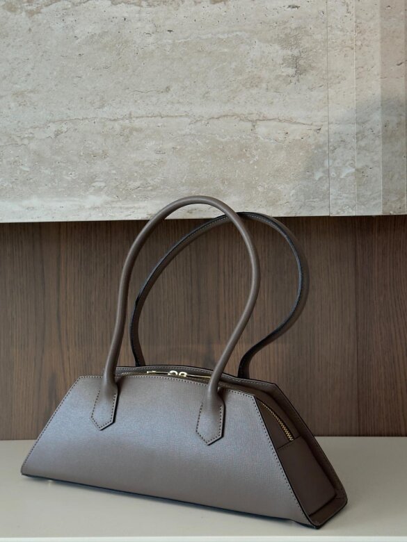 Bag Aurel leather taupe 
