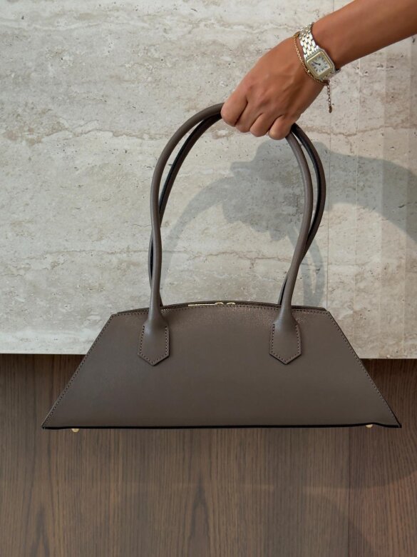 Bag Aurel leather taupe 