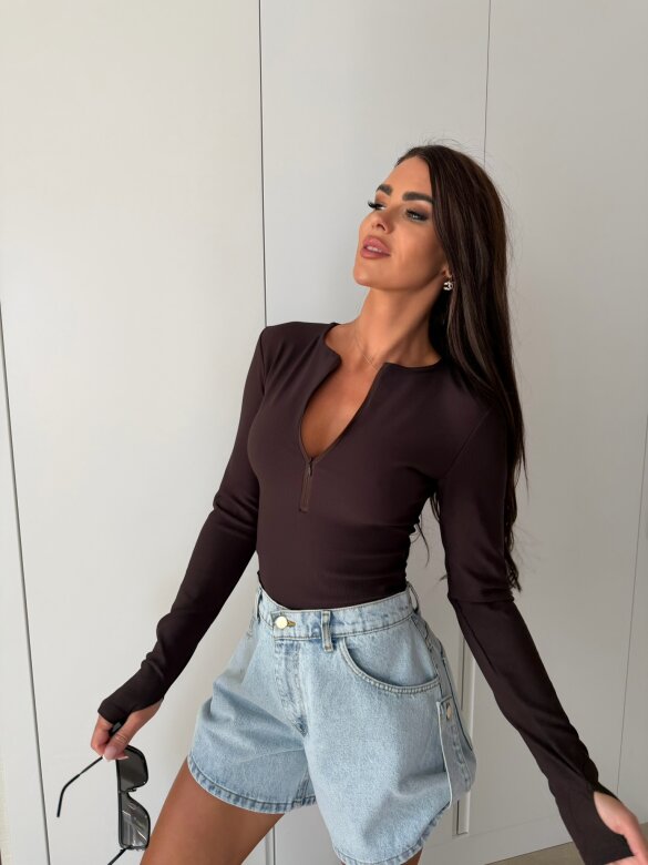 Body Virello ribbed chocolate