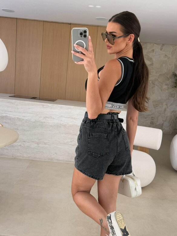 Spodenki Spencer jeans grafitowe