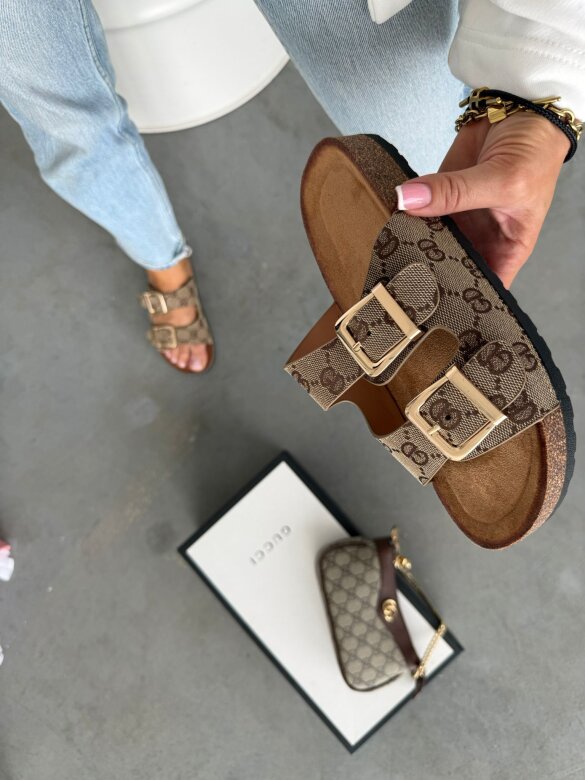 Klapki Rodesso brązowe 