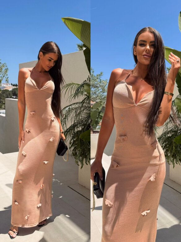 Sukienka Iconic maxi nude 
