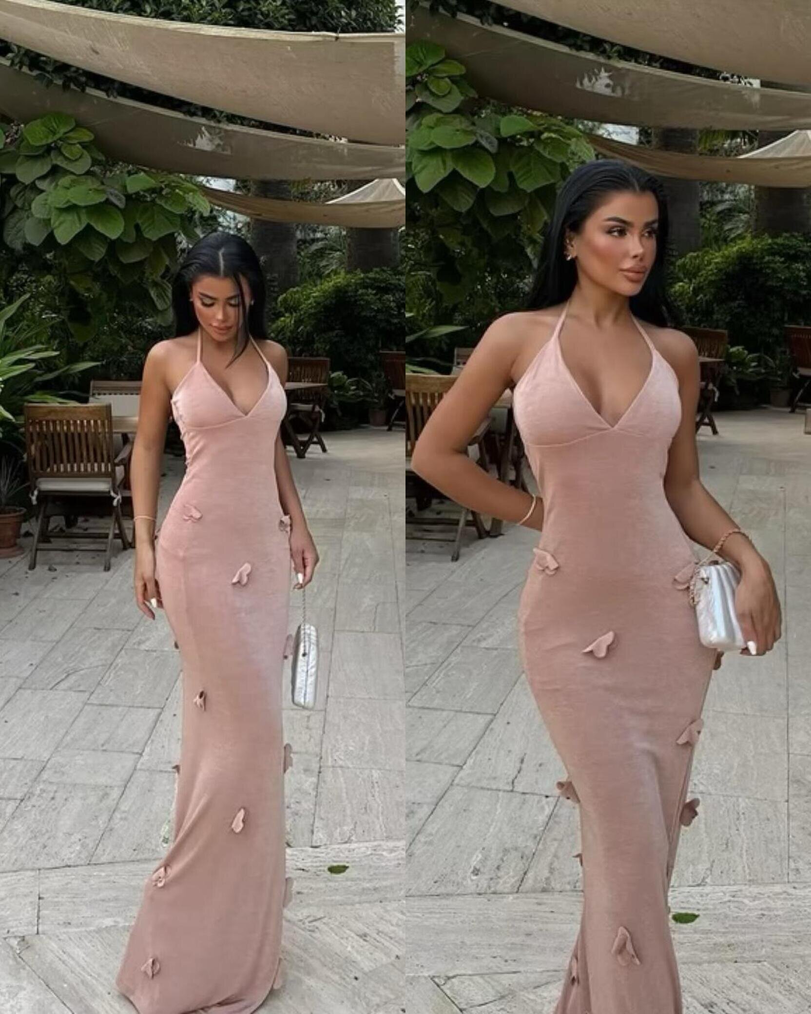 Sukienka Iconic maxi nude 